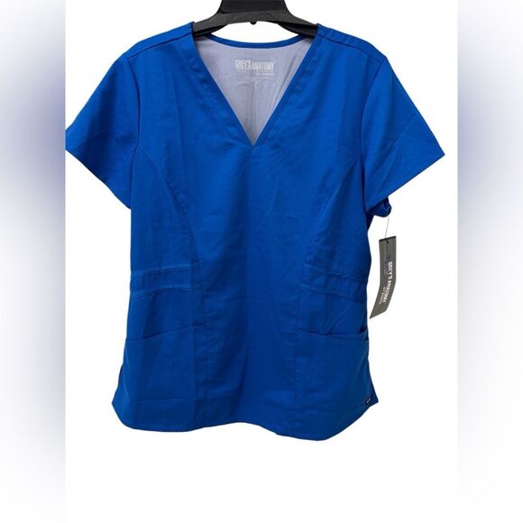 Grey's Anatomy By Barco 3Pkt Princess V-Neck New Royal Scrub Large NWT - Picture 1 of 7